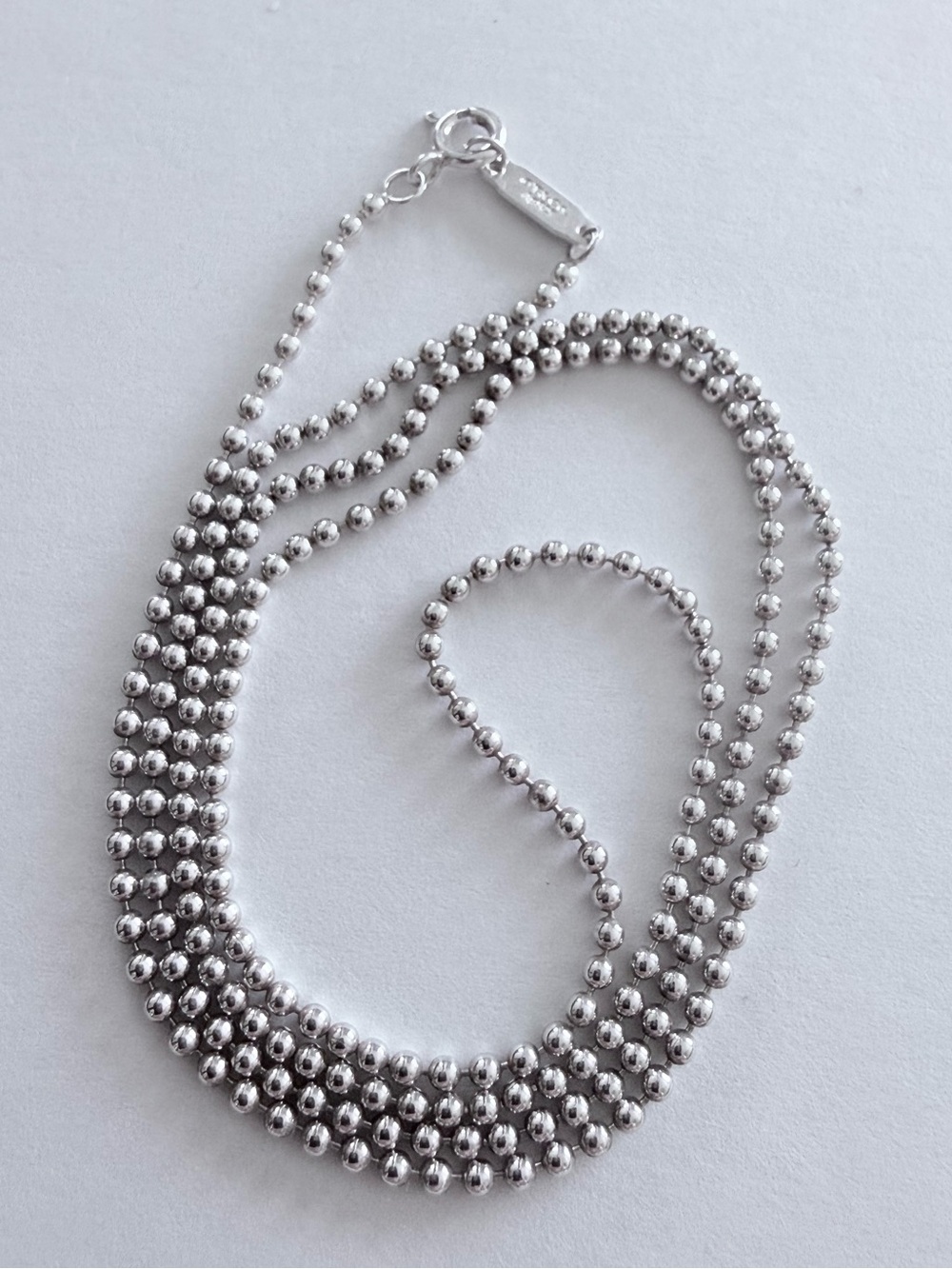 24” Tiffany & Co. Makers Beaded Chain Necklace - Picture 3 of 10
